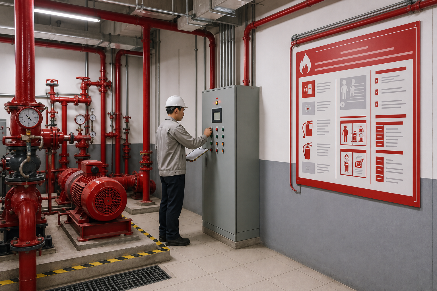 Vì sao phòng bơm PCCC nên có bảng nội quy vận hành riêng? - Máy bơm PCCC - Máy Bơm Nhập Khẩu Chính Hãng