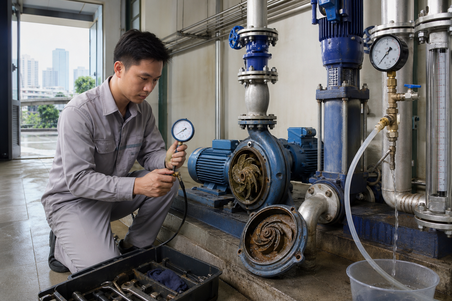 Máy chạy lâu hơn nhưng lưu lượng giảm - Bảo dưỡng và sửa chữa máy bơm - Máy Bơm Nhập Khẩu Chính Hãng