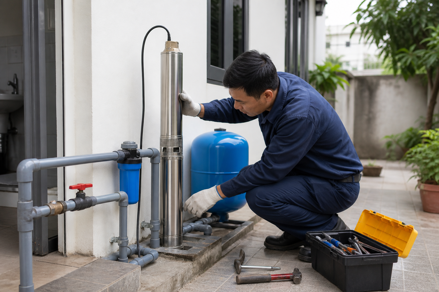 Báo giá máy bơm giếng khoan tại Hà Nội cho gia đình
