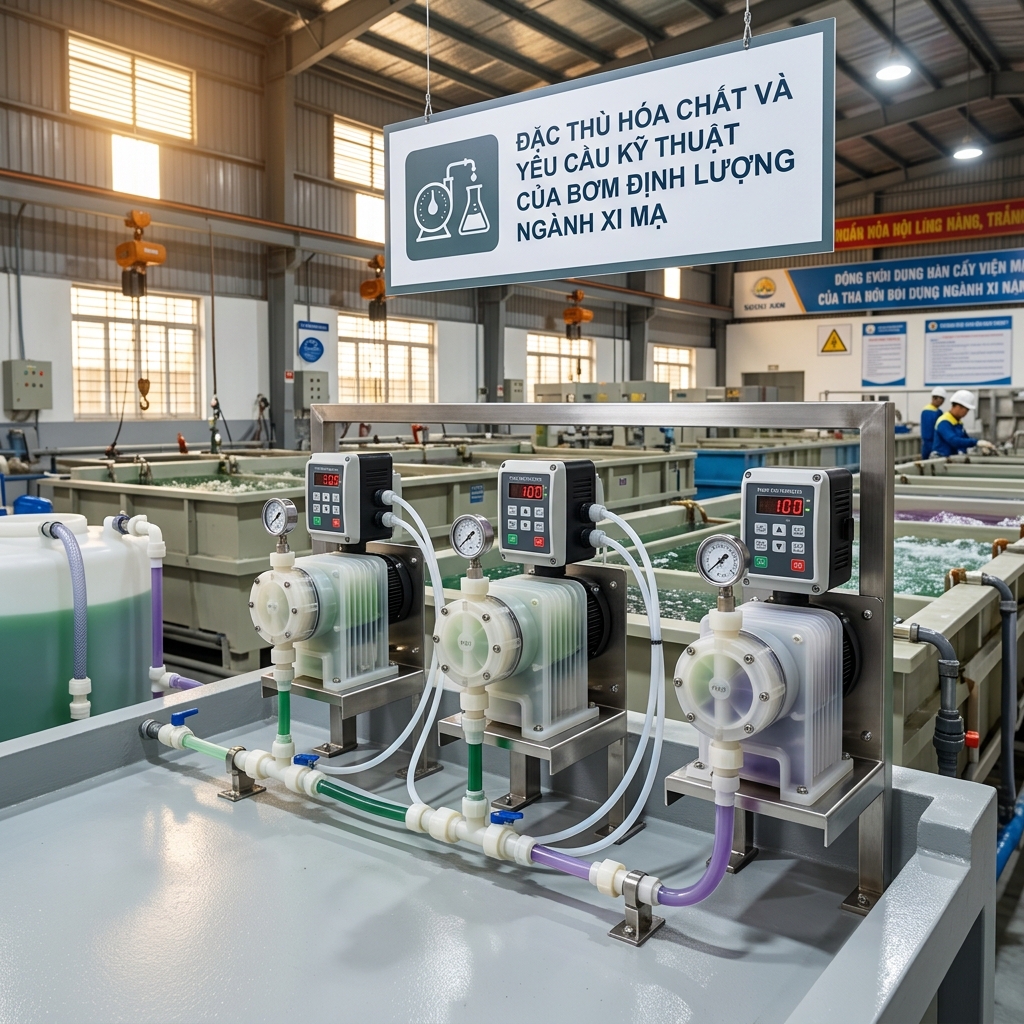 Đặc thù hóa chất và yêu cầu kỹ thuật của bơm định lượng ngành xi mạ - Bơm định lượng - Máy Bơm Nhập Khẩu Chính Hãng