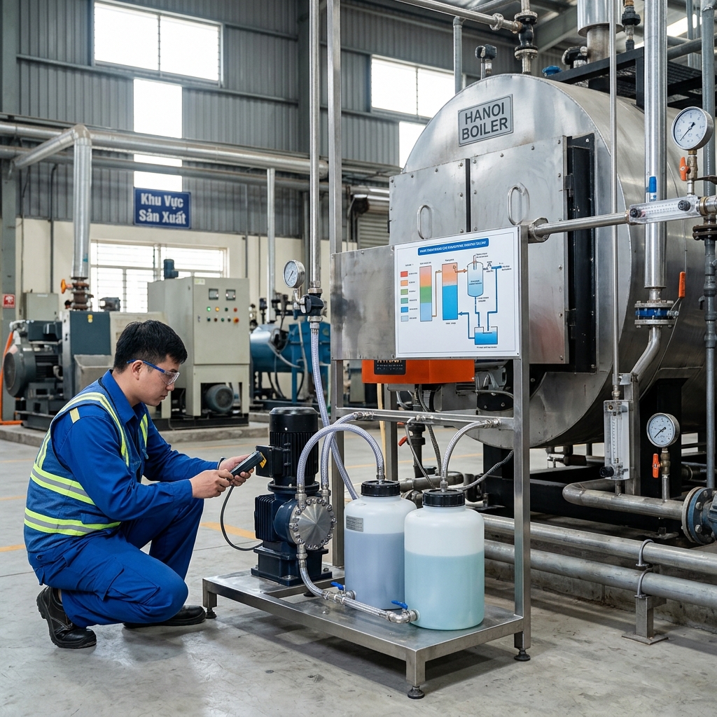 Tầm quan trọng của bơm định lượng trong xử lý nước lò hơi - Bơm định lượng - Máy Bơm Nhập Khẩu Chính Hãng