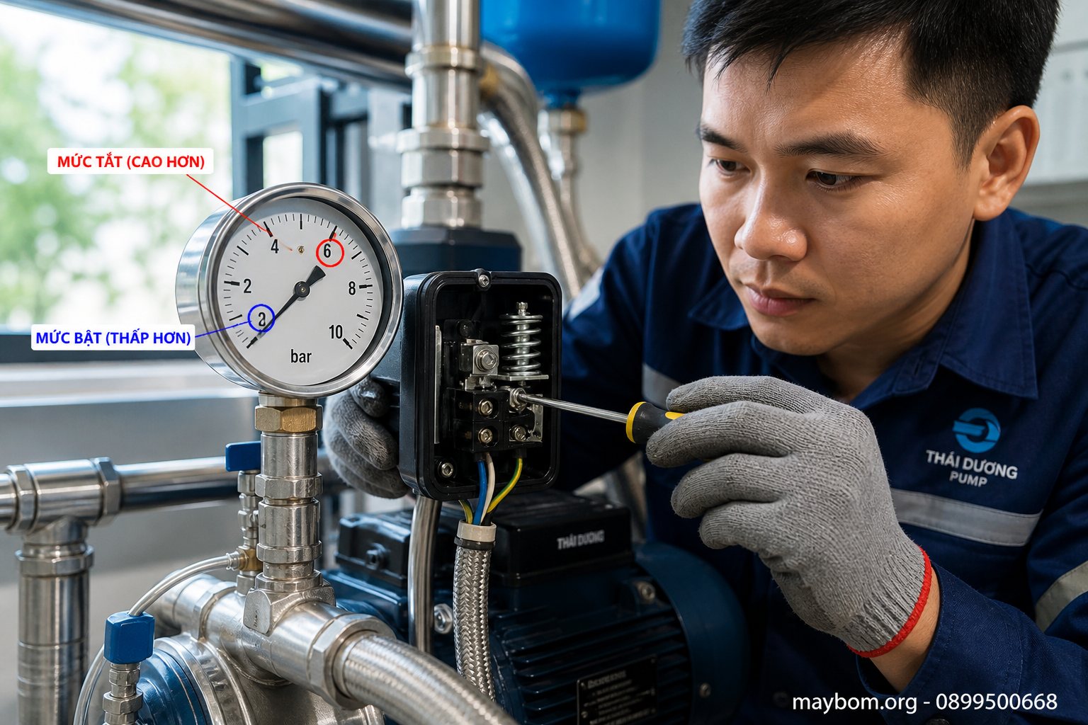Thiết lập mức bật và mức tắt theo nhu cầu thực tế
