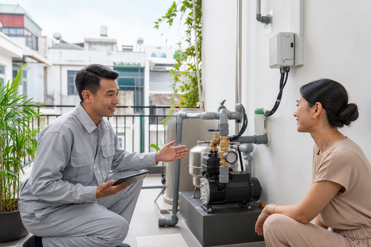 Tư vấn chọn máy bơm nước cho nhà ở Hà Nội