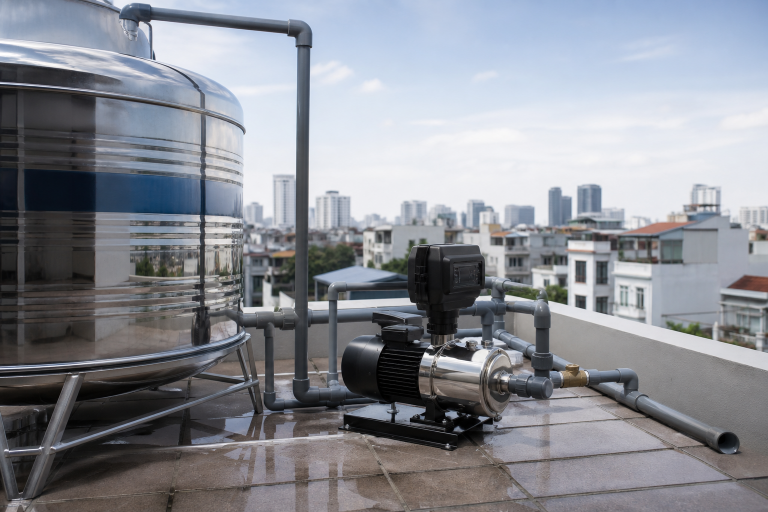 Cách chọn máy bơm tăng áp phù hợp cho nhà ở Hà Nội