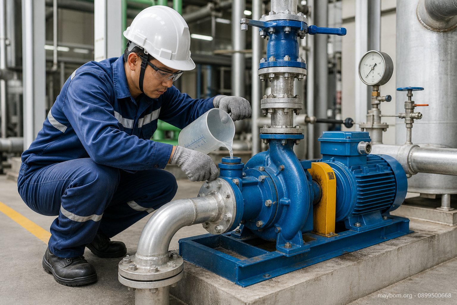 Mồi bơm đúng cách để tránh chạy khan