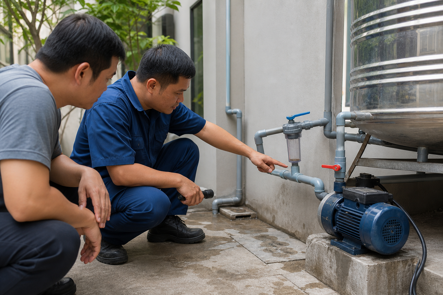 Kiểm tra từng bước để xác định điểm tắc trong hệ thống - Hướng dẫn sử dụng máy bơm - Máy Bơm Nhập Khẩu Chính Hãng