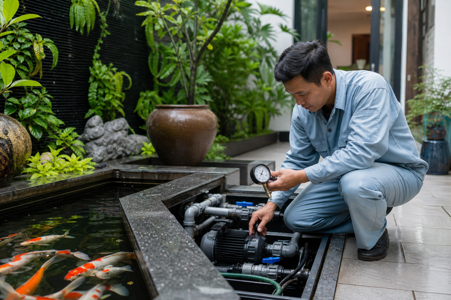 Vì sao hồ cá koi tại Hà Nội cần chọn máy bơm kỹ hơn? - Tin tức ngành nước và máy bơm - Máy Bơm Nhập Khẩu Chính Hãng