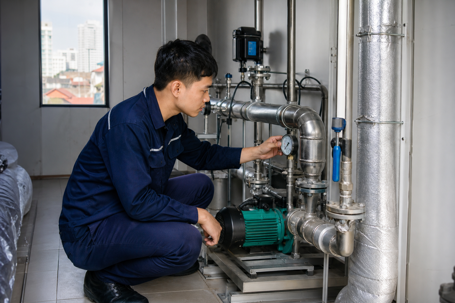 Chọn máy bơm tuần hoàn nước nóng cho khách sạn Hà Nội