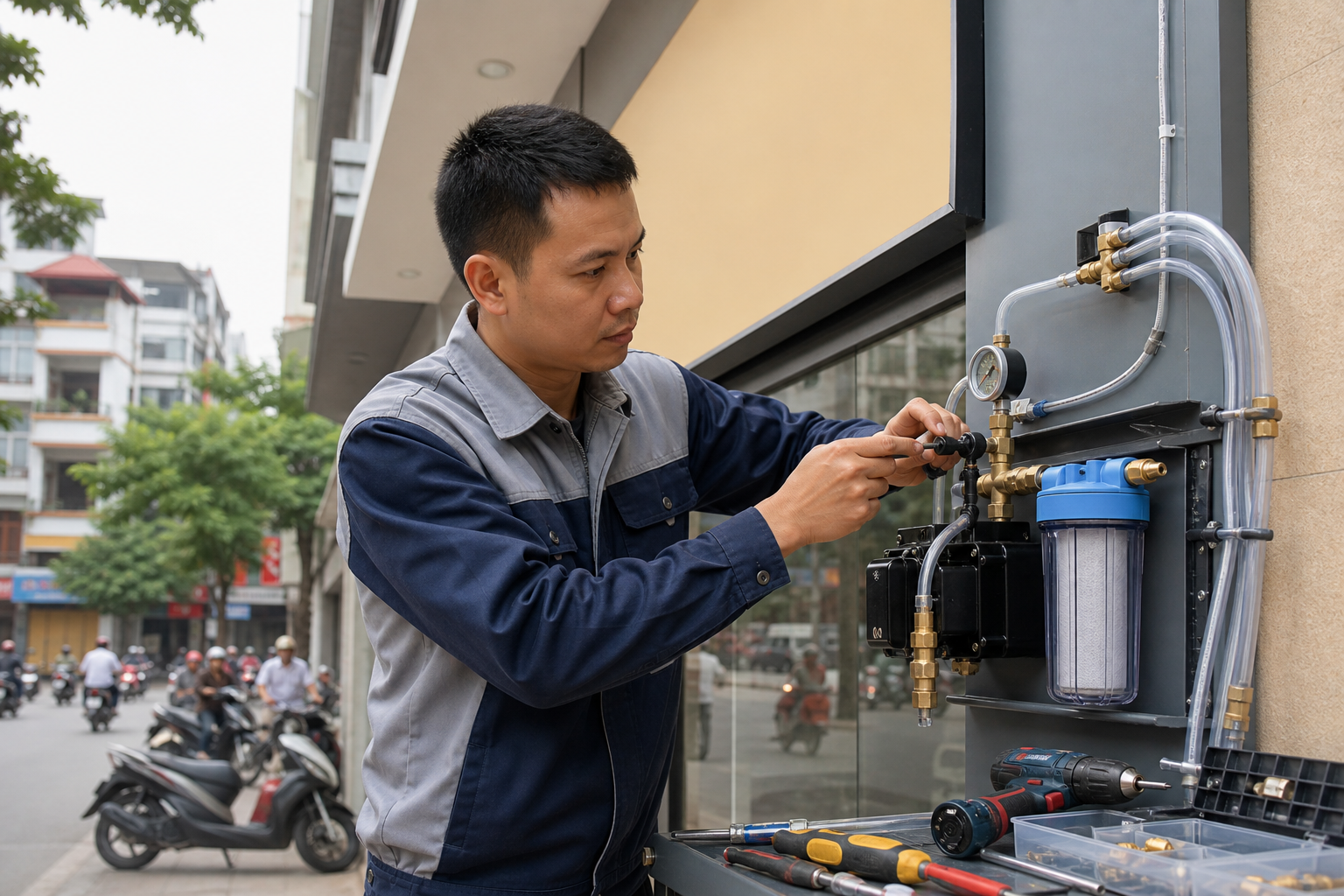 Những phụ kiện máy bơm phun sương nên có cho mặt tiền cửa hàng - Phụ kiện máy bơm - Máy Bơm Nhập Khẩu Chính Hãng