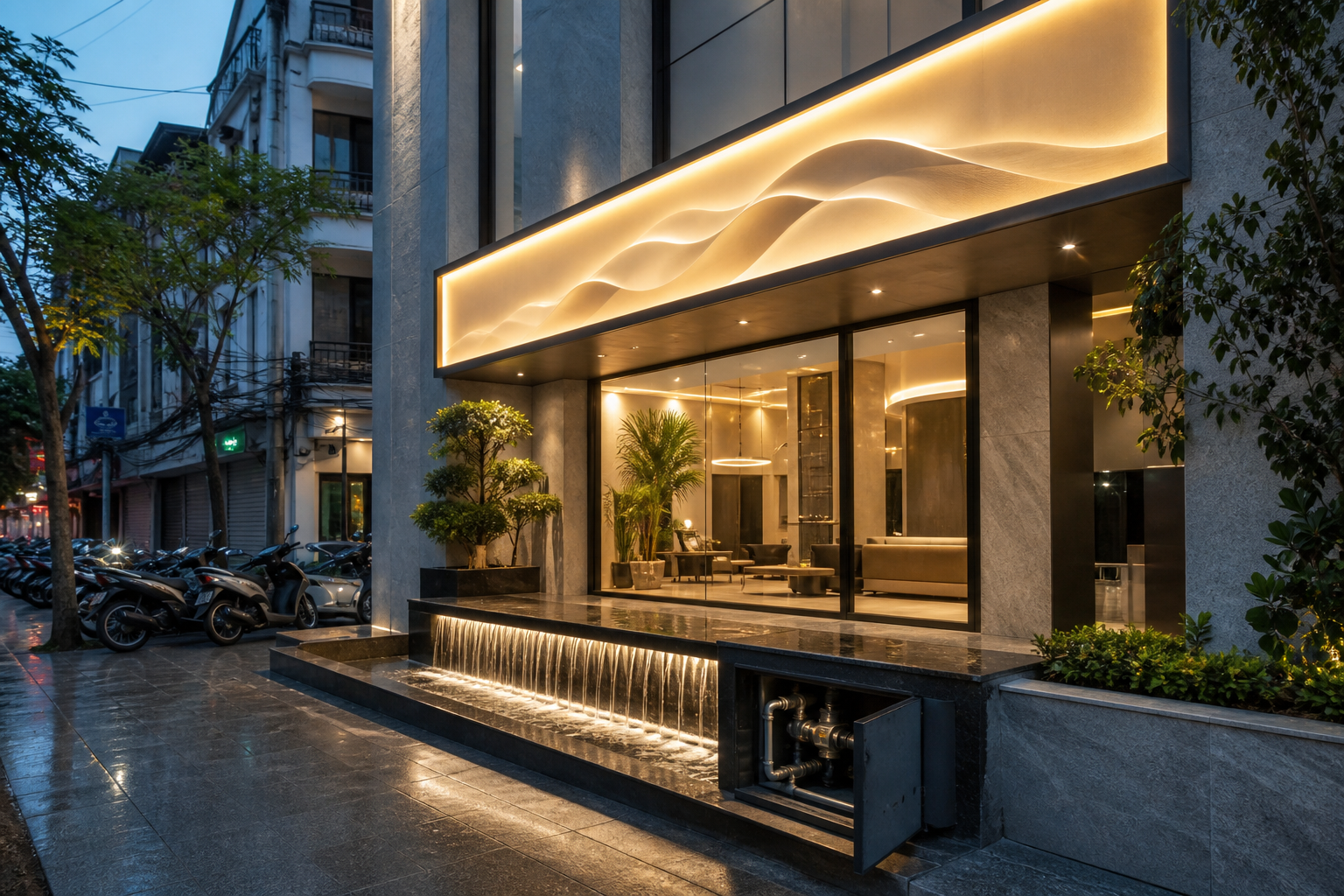Đánh giá máy bơm tuần hoàn nước cho biển hiệu showroom Hà Nội