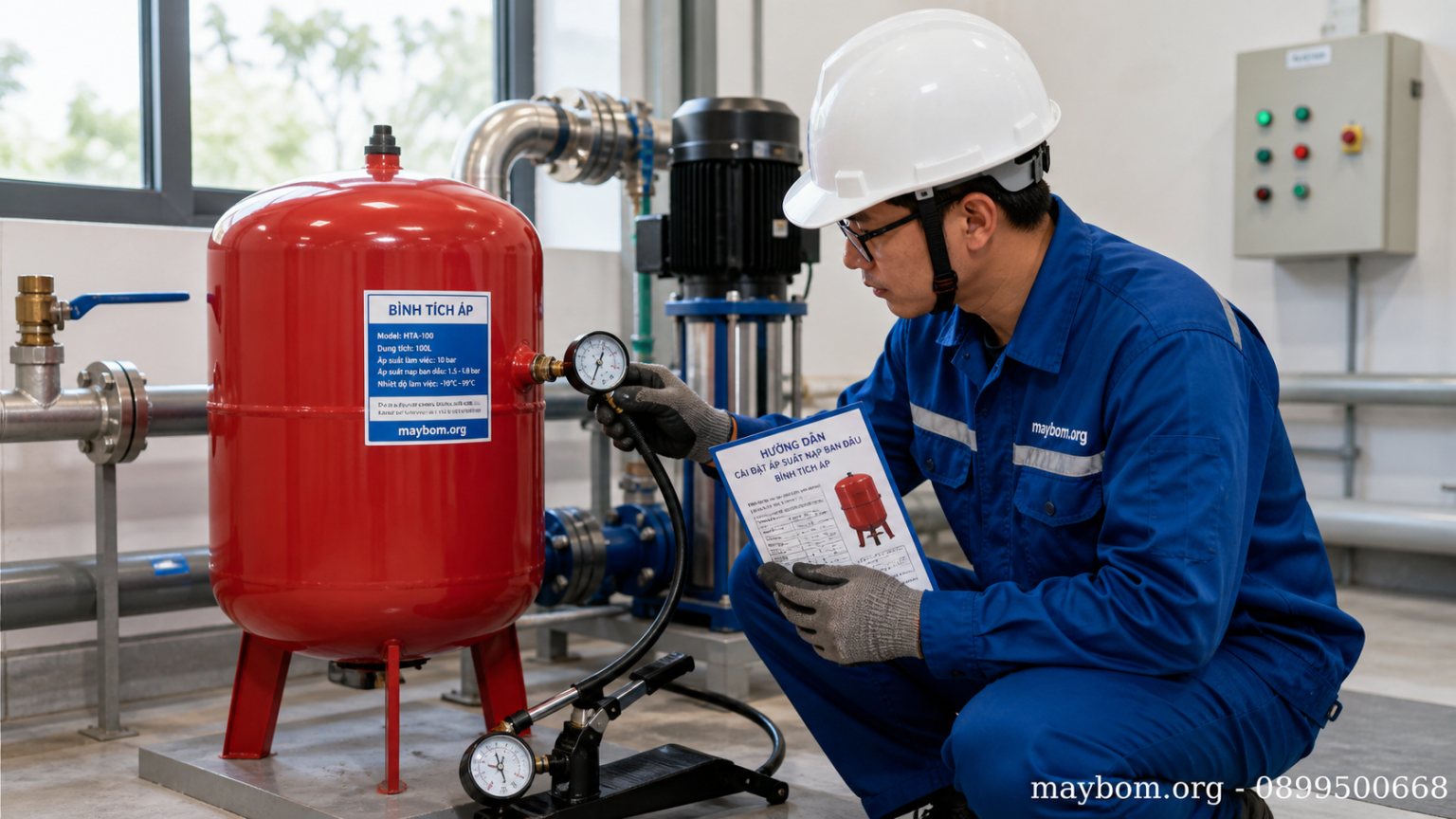Thiết lập áp suất nạp ban đầu đúng cách