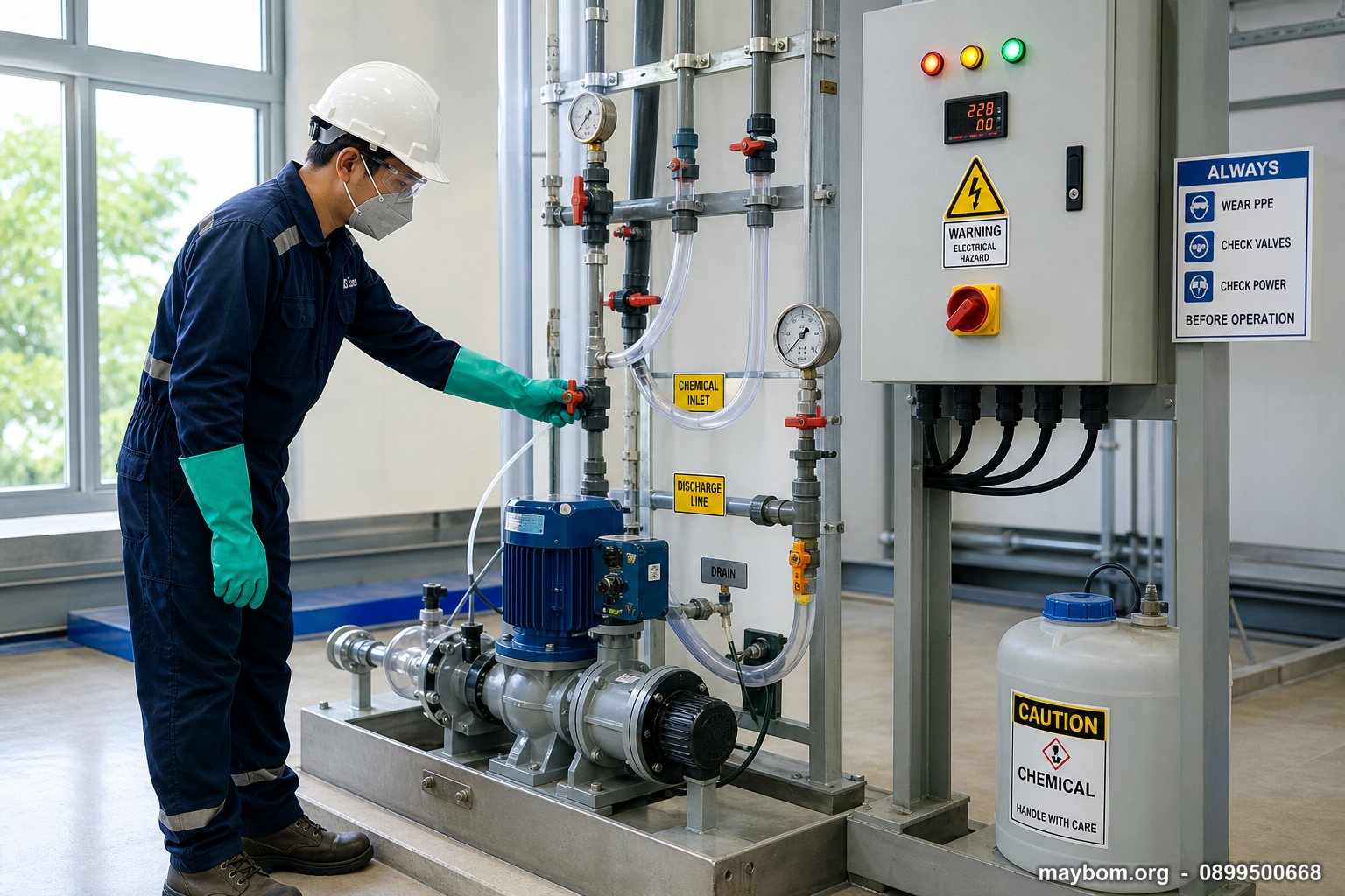 Rà soát đường ống, van và nguồn điện