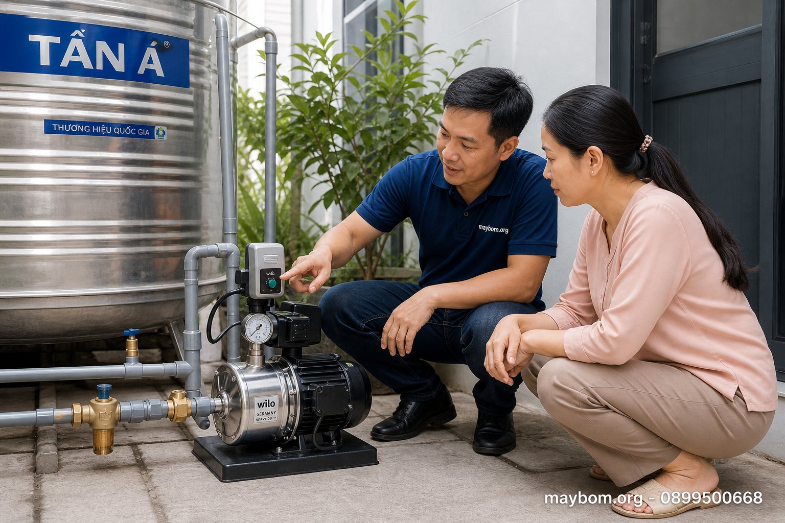 Hướng dẫn sử dụng máy bơm tăng áp cho gia đình từ A–Z