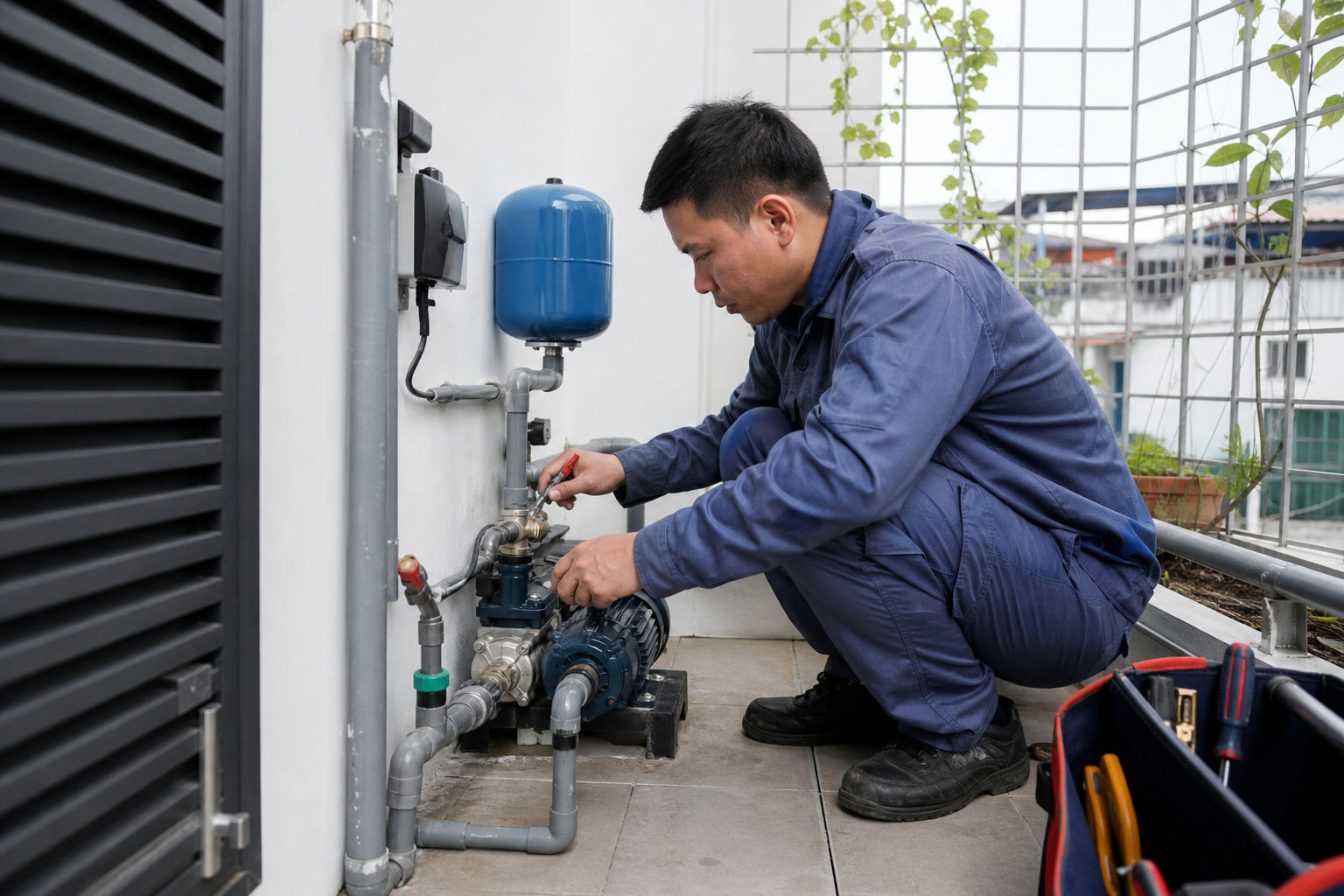 Lắp đặt máy bơm cho nhà phố Hà Nội: chọn đúng ngay từ đầu