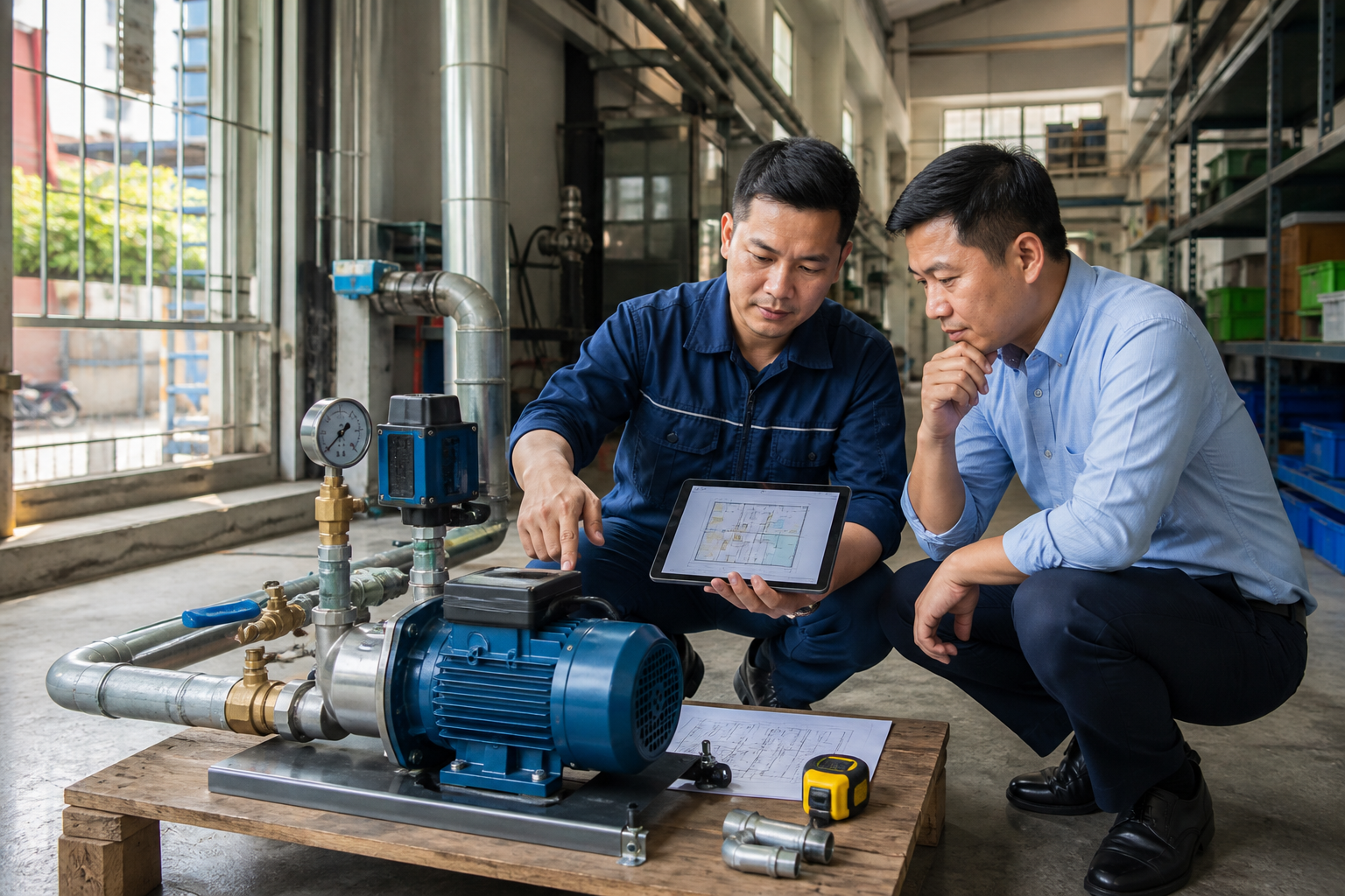 Cách chọn máy bơm phù hợp với mặt bằng xưởng ở Hà Nội - Lắp đặt máy bơm - Máy Bơm Nhập Khẩu Chính Hãng