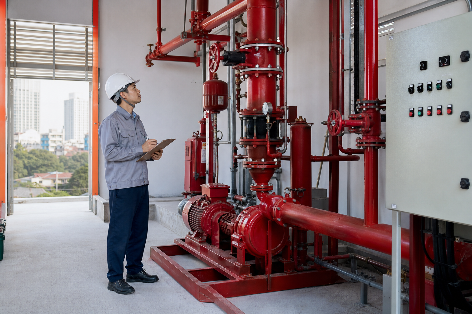 Lắp đặt máy bơm PCCC tại Hà Nội: chọn đúng cho công trình