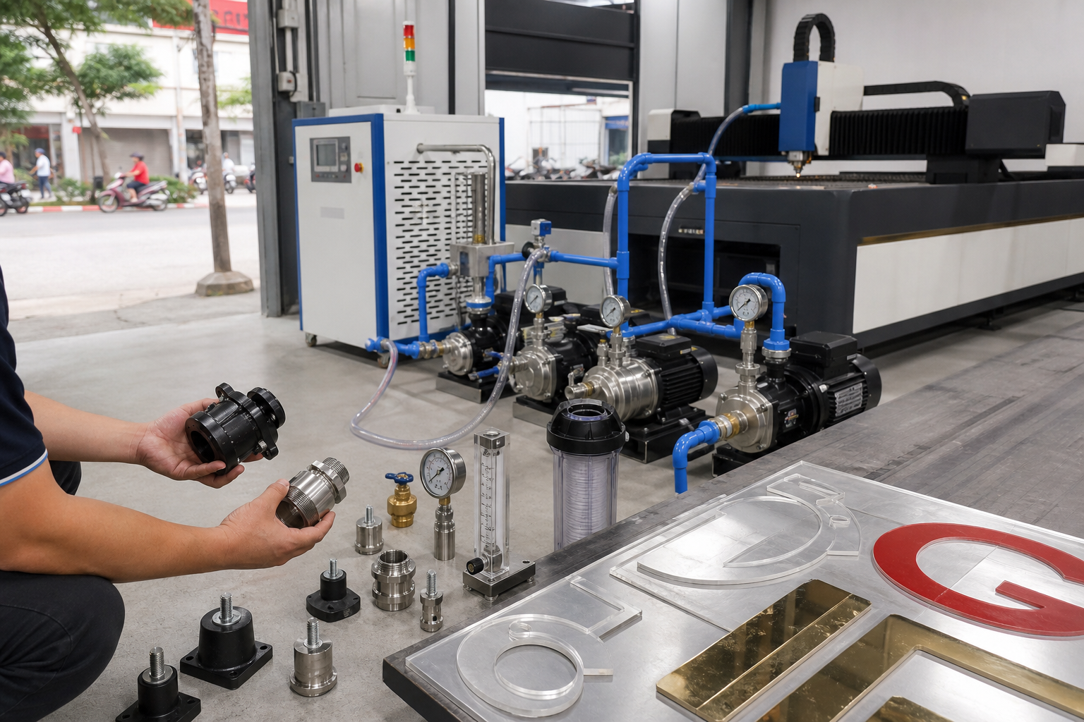 Tiêu chí chọn máy bơm cho xưởng laser tại Hà Nội - Máy bơm công nghiệp - Máy Bơm Nhập Khẩu Chính Hãng