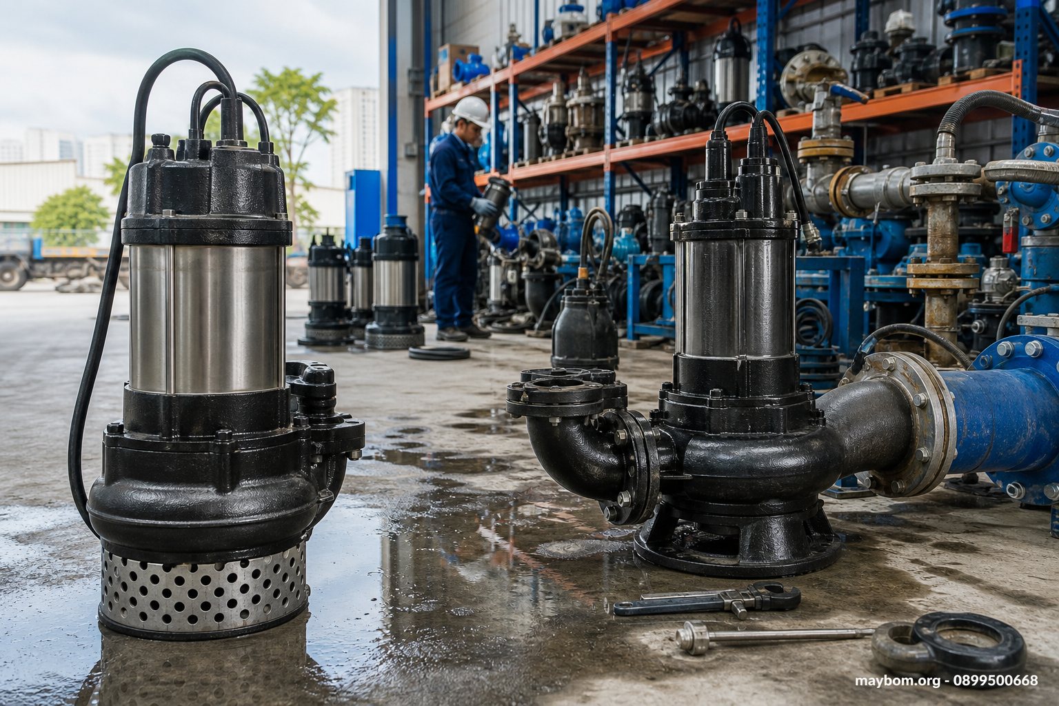 Máy bơm chìm nước thải và bơm bùn