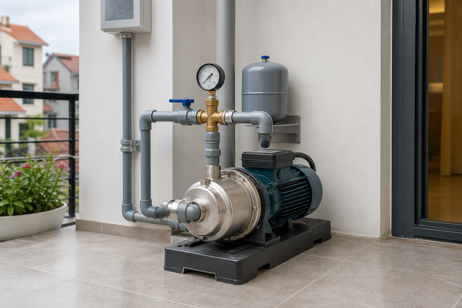 Máy bơm ly tâm cấp nước sinh hoạt cho nhà phố Hà Nội