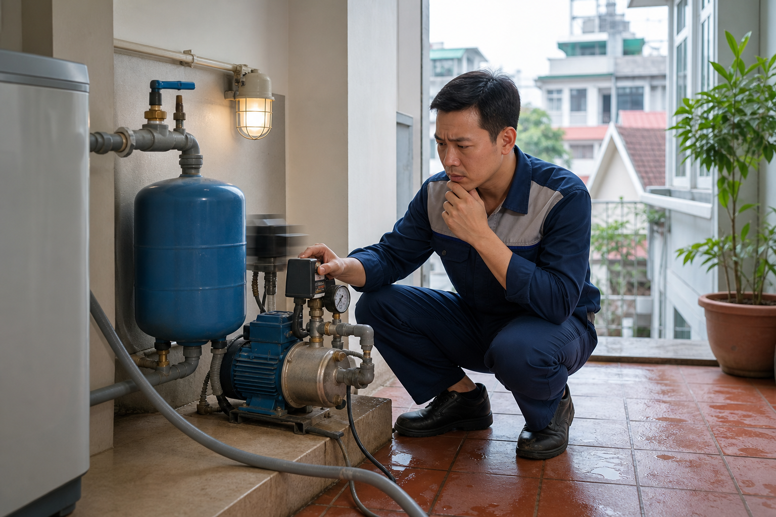 Máy bơm đóng ngắt liên tục là gì và vì sao cần xử lý sớm - Máy bơm nước gia đình - Máy Bơm Nhập Khẩu Chính Hãng