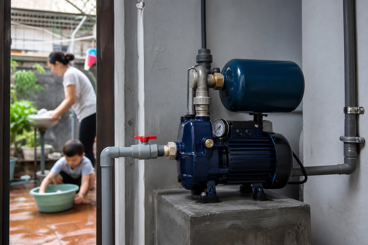 Máy bơm nước gia đình kêu to: nguyên nhân và cách xử lý
