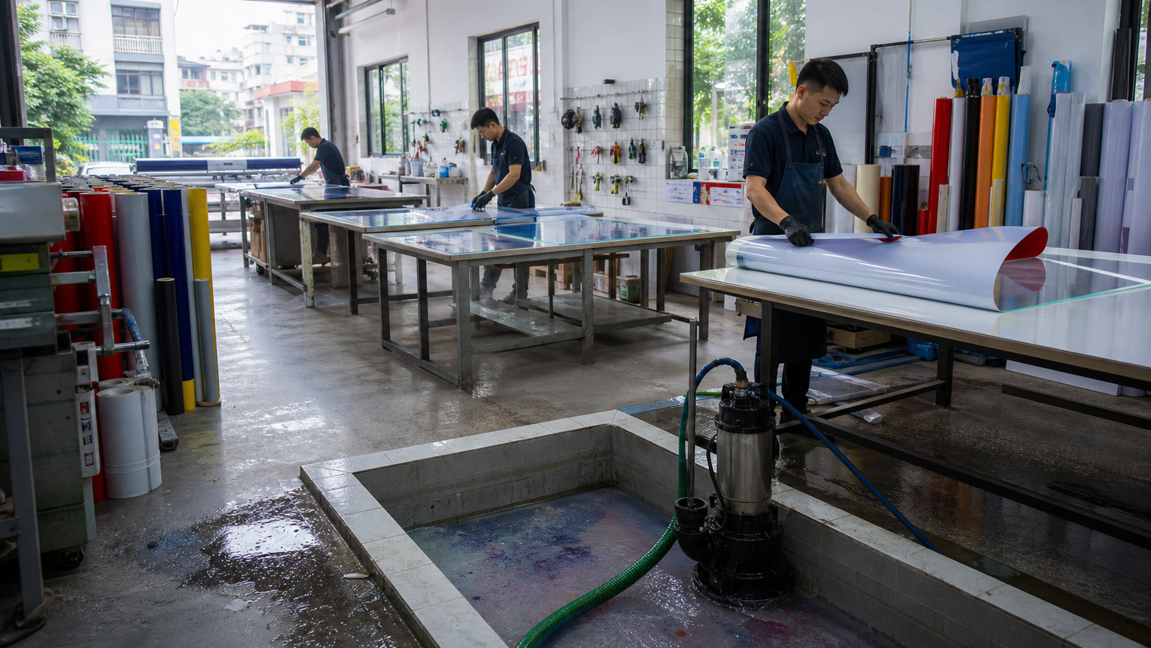 Đặc thù nước thải trong xưởng in, biển hiệu và quảng cáo - Máy bơm nước thải - Máy Bơm Nhập Khẩu Chính Hãng