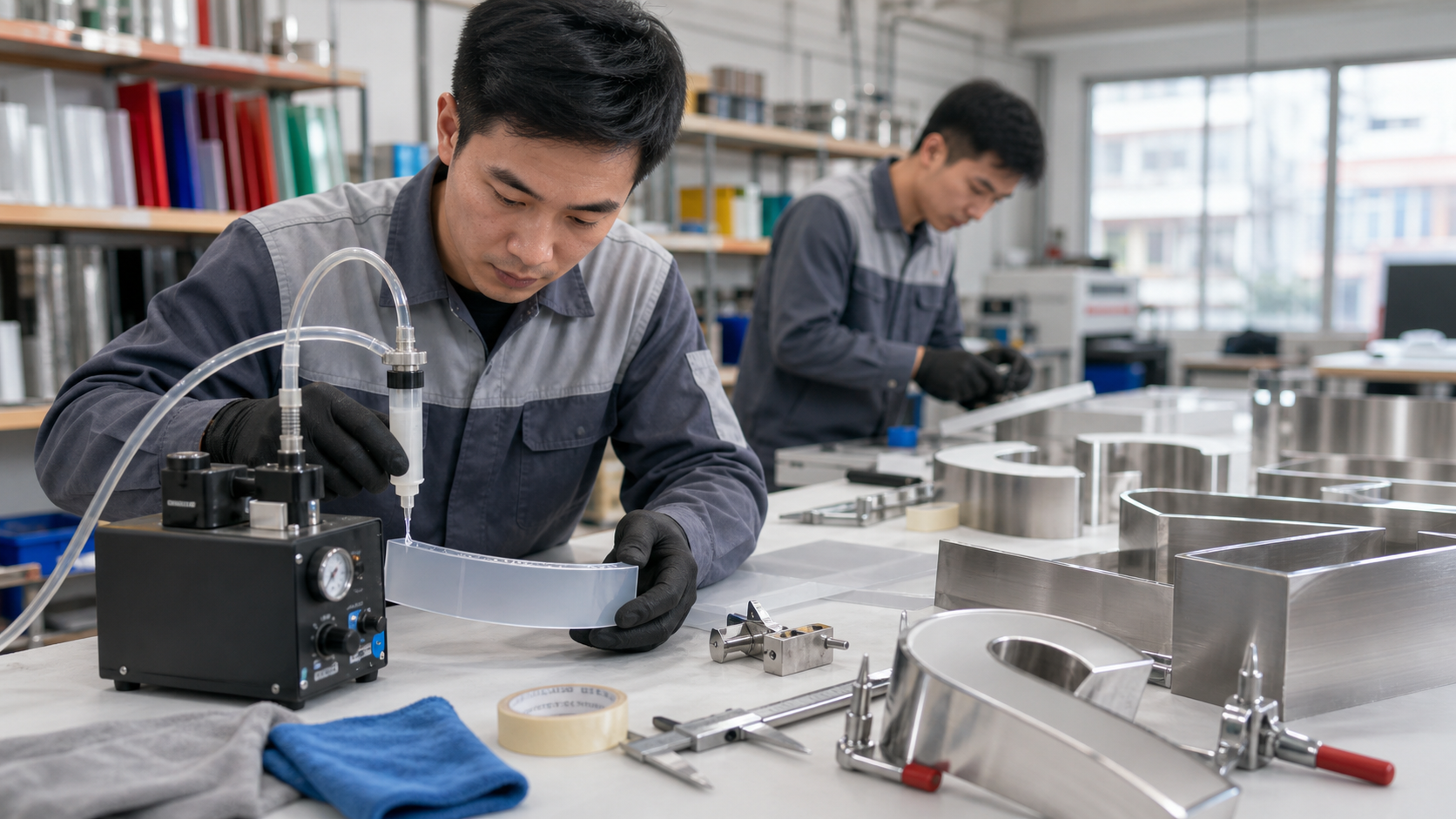 Khi nào xưởng chữ nổi tại Hà Nội nên dùng máy bơm định lượng keo? - So sánh và đánh giá máy bơm - Máy Bơm Nhập Khẩu Chính Hãn