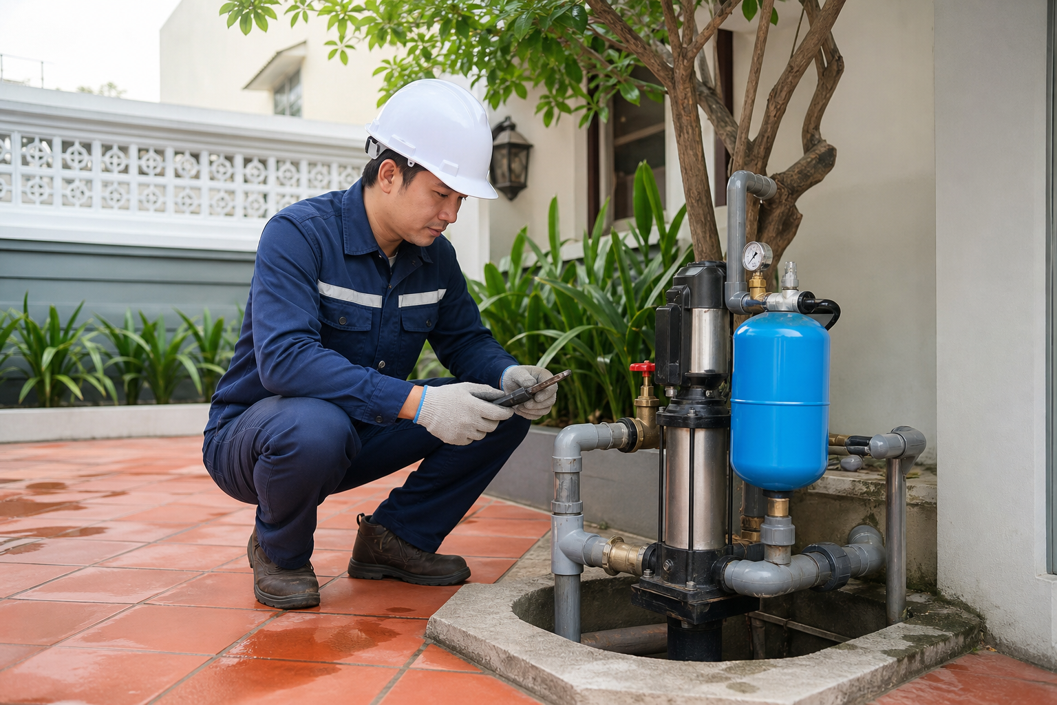 Sửa máy bơm giếng khoan không lên nước tại Hà Nội: cách xử lý