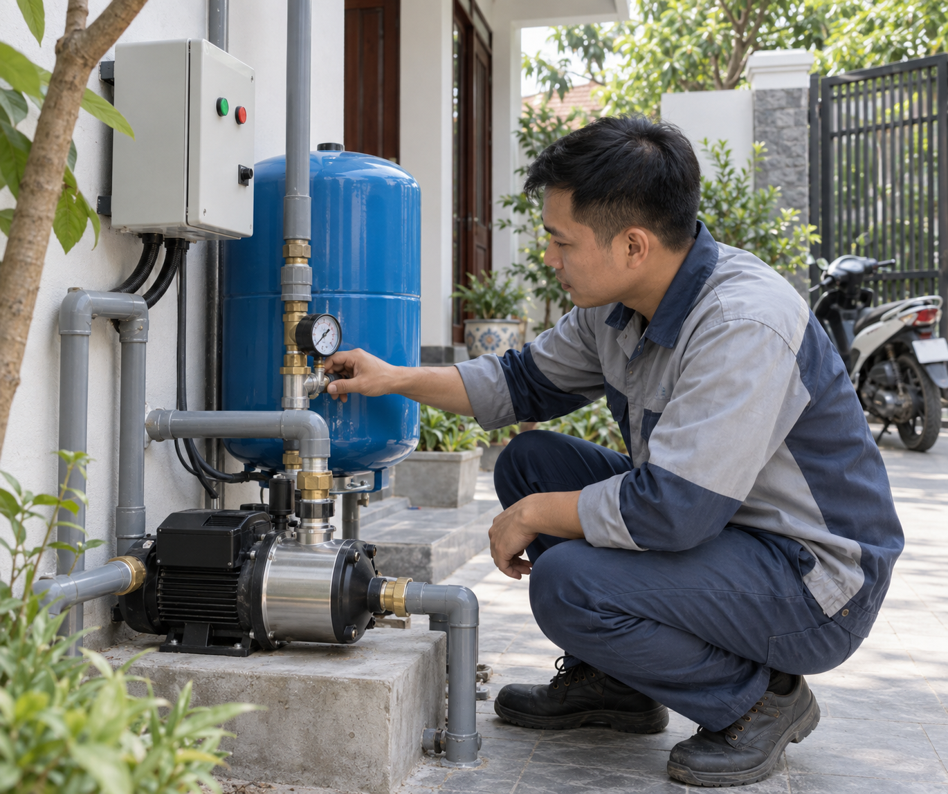 Cách chọn máy bơm giếng khoan cho nhà ngoại thành Hà Nội