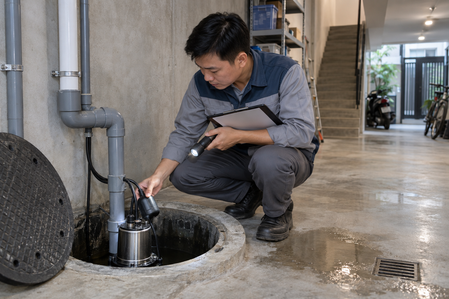 Khi nào tầng hầm cần máy bơm thoát nước riêng? - Tư vấn chọn máy bơm - Máy Bơm Nhập Khẩu Chính Hãng