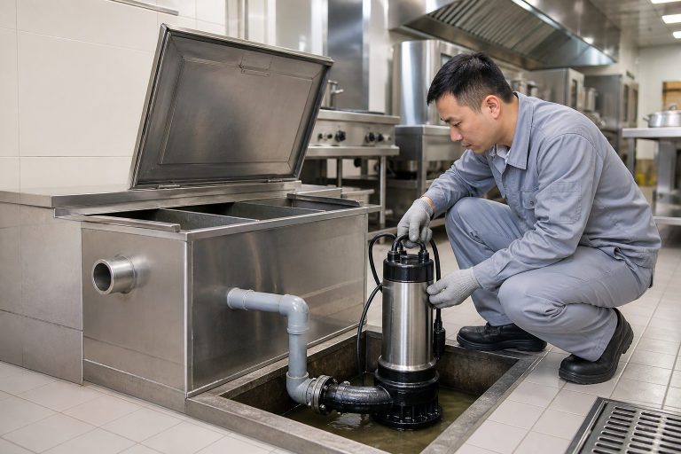 Máy bơm nước thải cho bếp ăn công nghiệp tại Hà Nội