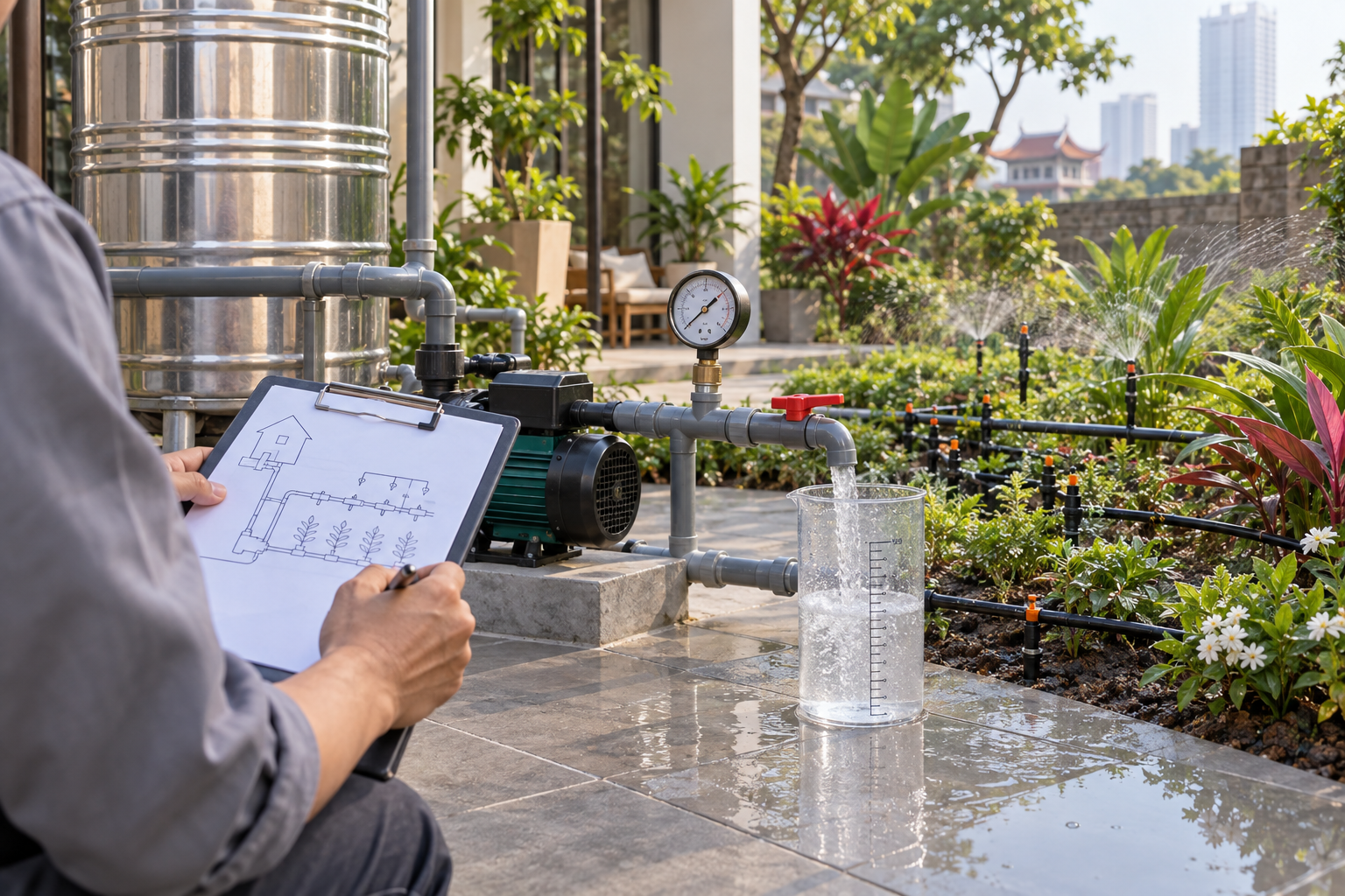 Cách tính nhanh lưu lượng và áp lực cần thiết - Máy bơm tưới tiêu - Máy Bơm Nhập Khẩu Chính Hãng