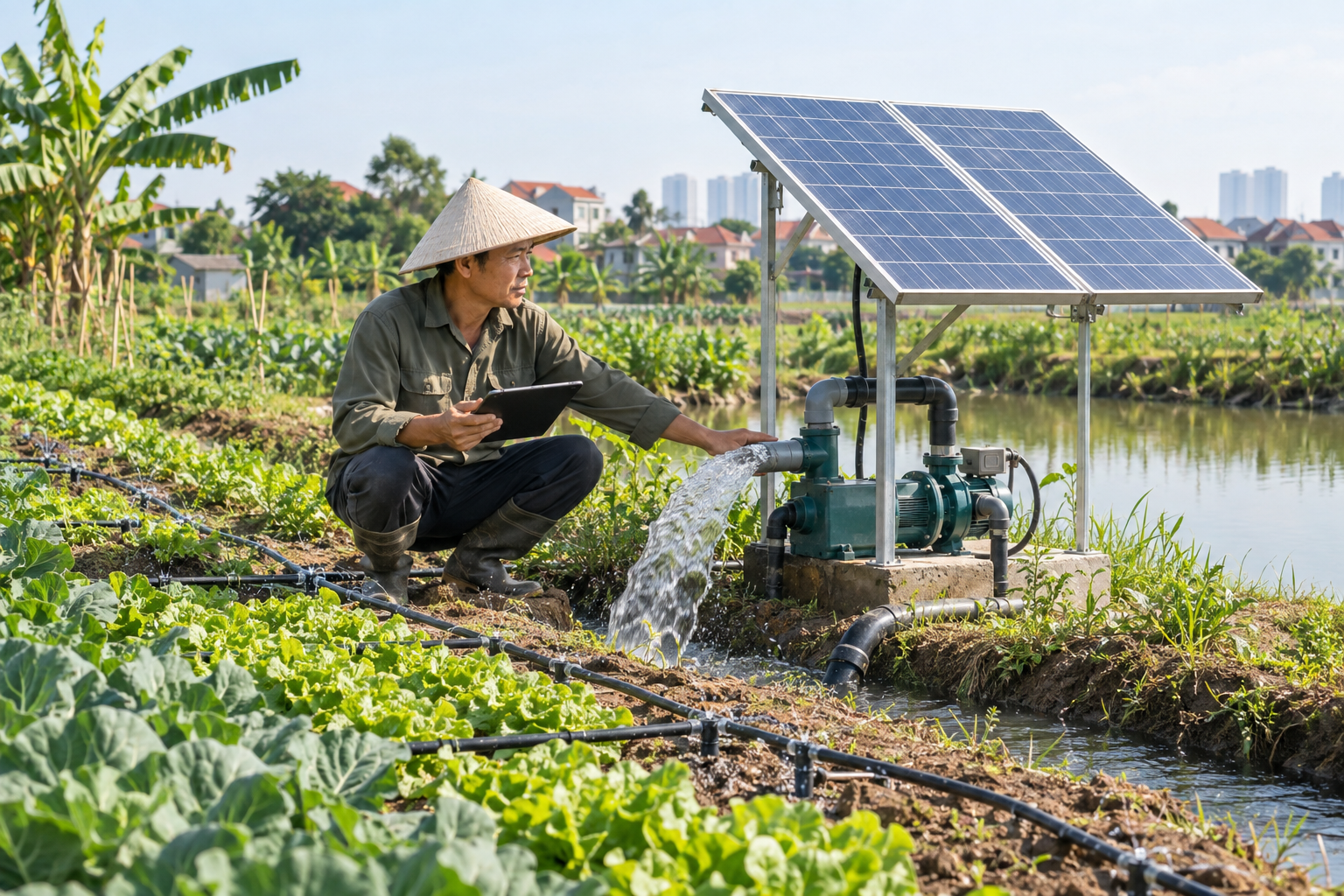 Khi nào nên chọn máy bơm tưới tiêu năng lượng mặt trời? - Máy bơm tưới tiêu - Máy Bơm Nhập Khẩu Chính Hãng