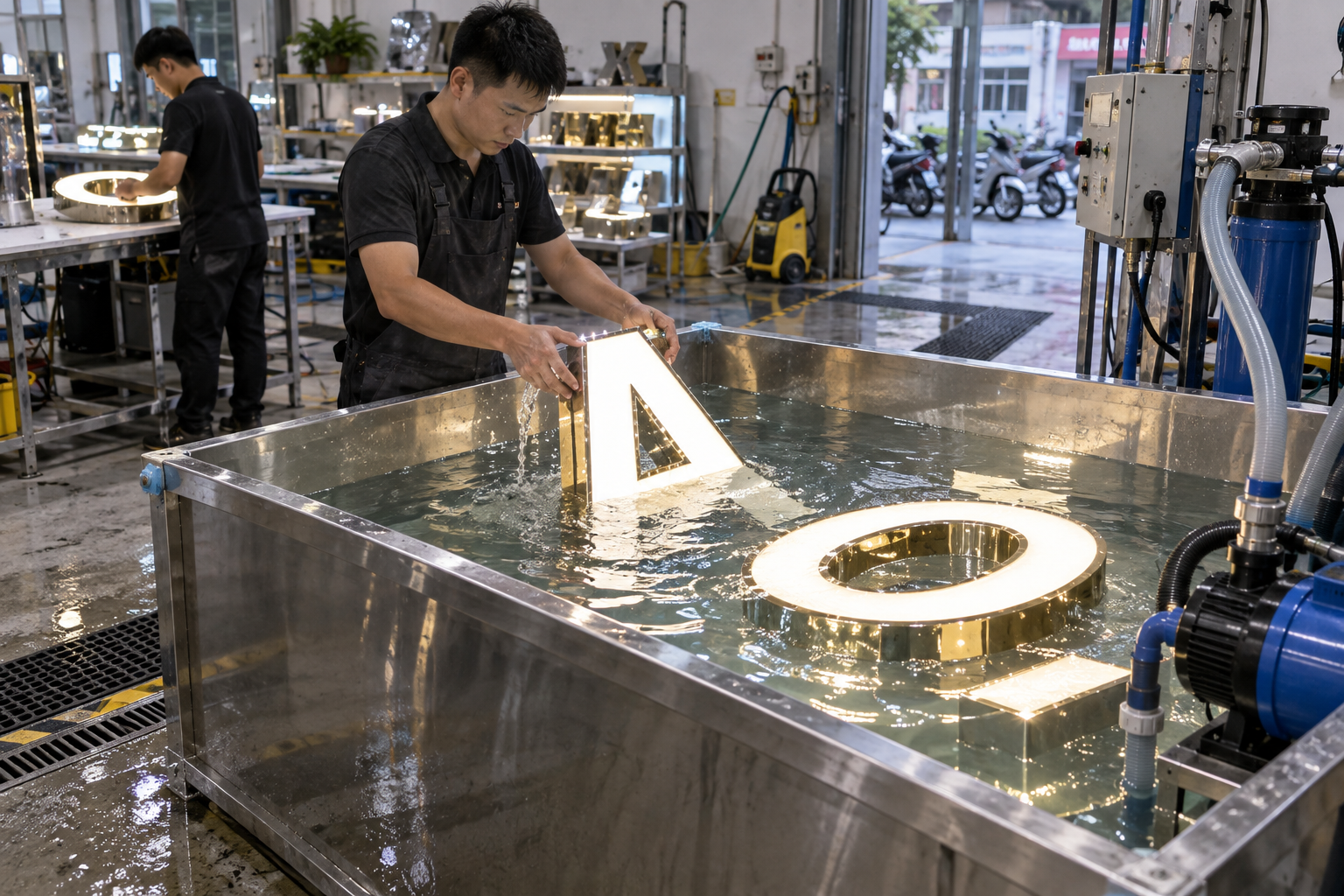 Máy Bơm Công Nghiệp Cho Bể Test Kín Chữ Nổi Hà Nội