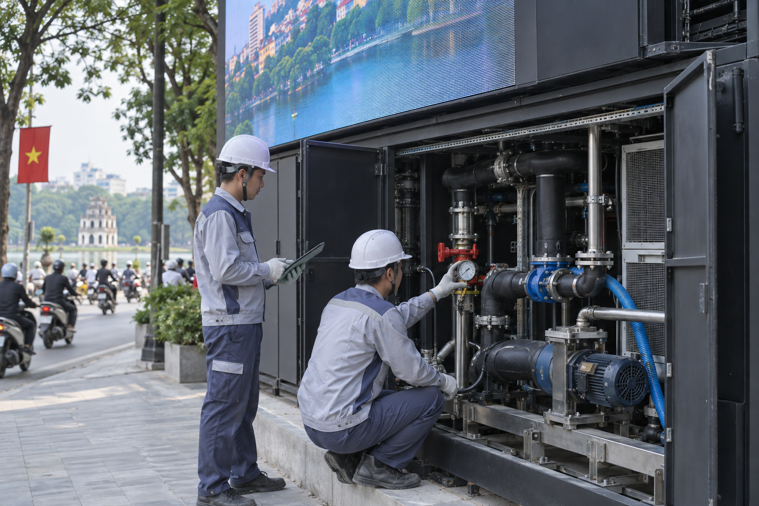 Máy Bơm Công Nghiệp Cho Làm Mát Màn LED Hà Nội