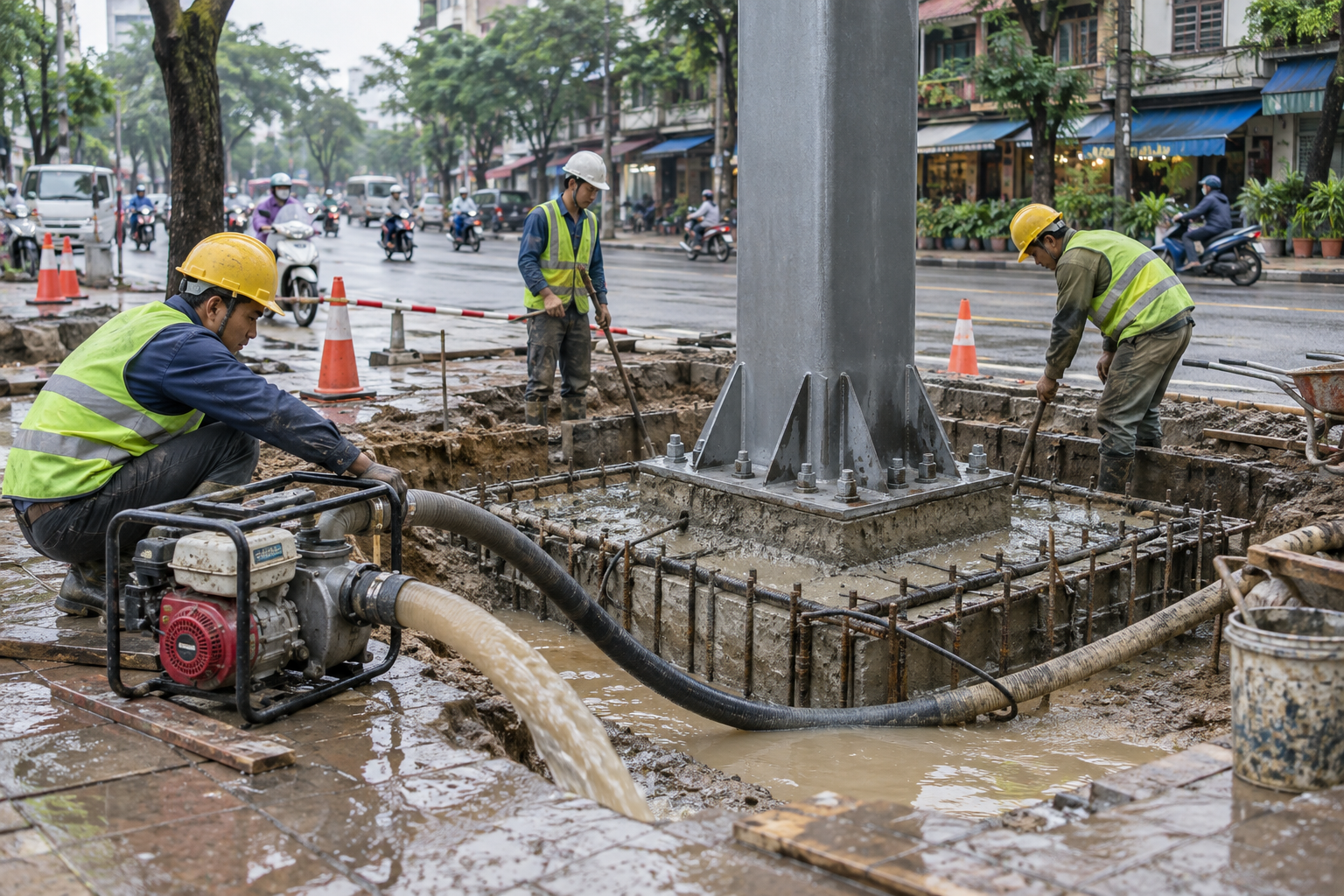 Máy Bơm Công Nghiệp Cho Lắp Trụ Biển Quảng Cáo Hà Nội