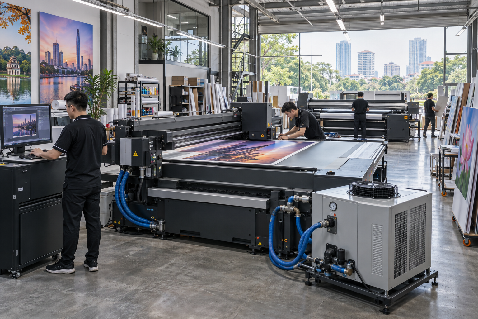 Máy Bơm Công Nghiệp Cho Máy In UV Tại Hà Nội