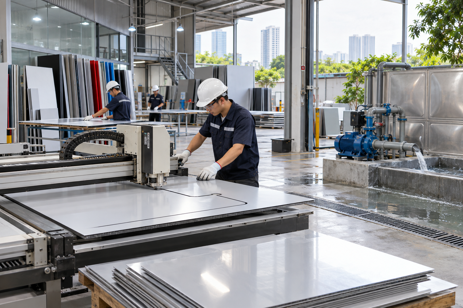 Máy Bơm Công Nghiệp Cho Xưởng Cắt Alu Hà Nội