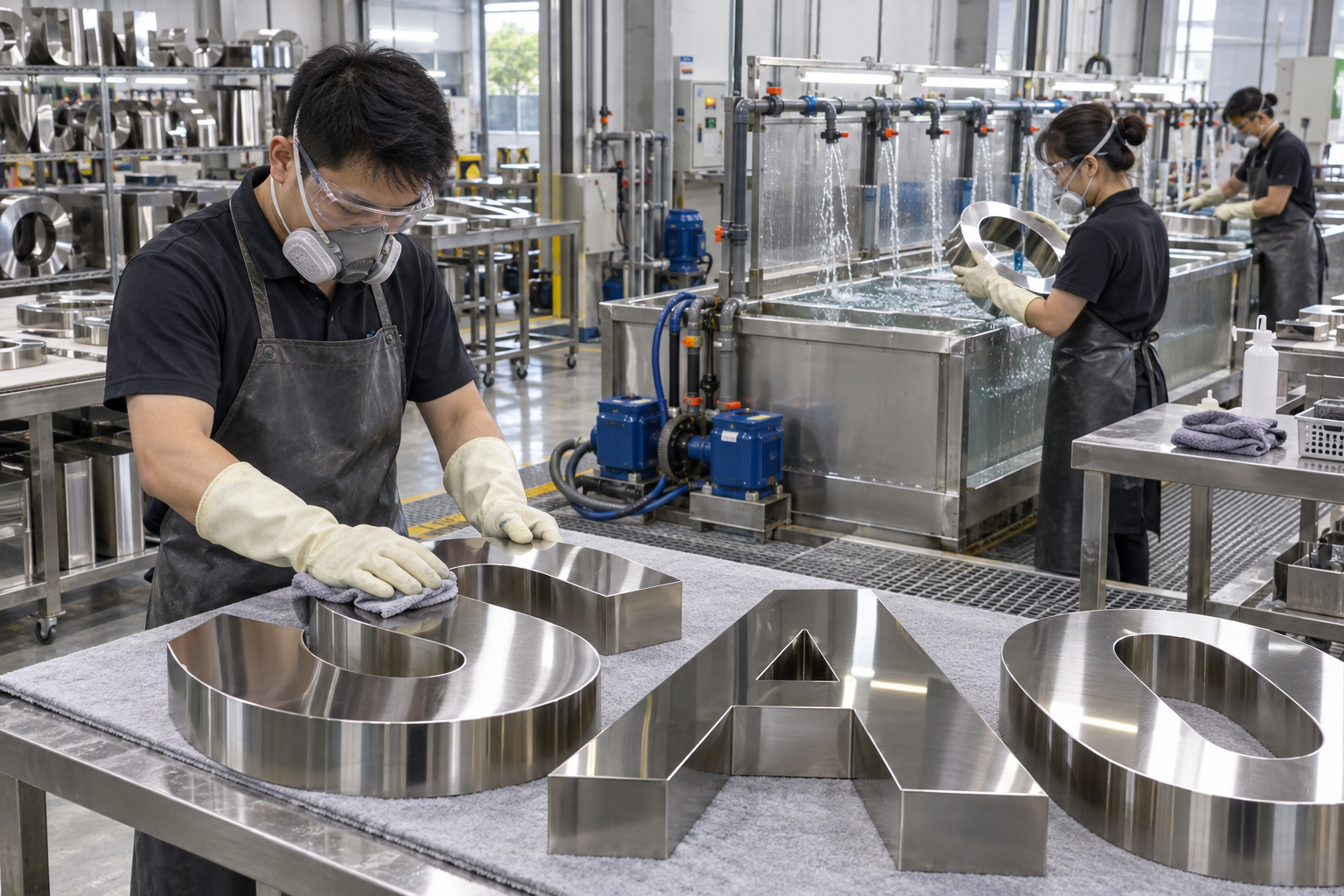 Máy Bơm Công Nghiệp Cho Xưởng Xi Mạ Chữ Inox Hà Nội