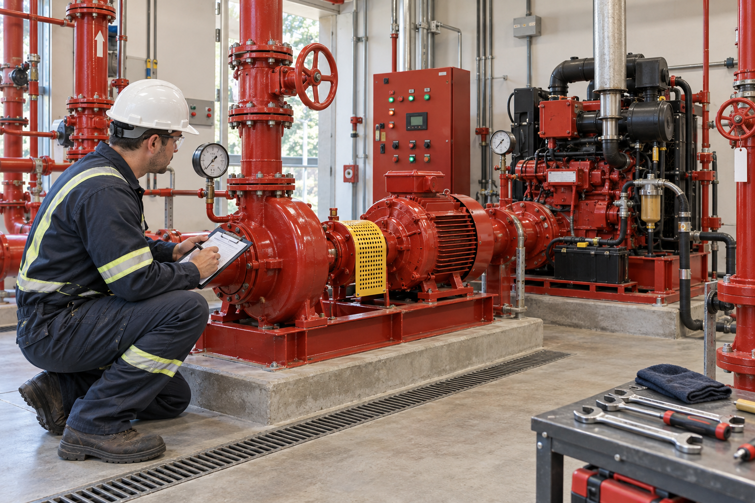 Lịch kiểm tra máy bơm PCCC nên gồm những hạng mục nào? - Máy bơm PCCC - Máy Bơm Nhập Khẩu Chính Hãng